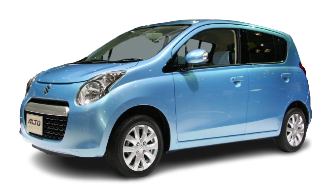 Image of a clean suzuki alto for rent on a scenic drive from Micro Car Rental in Islamabad.